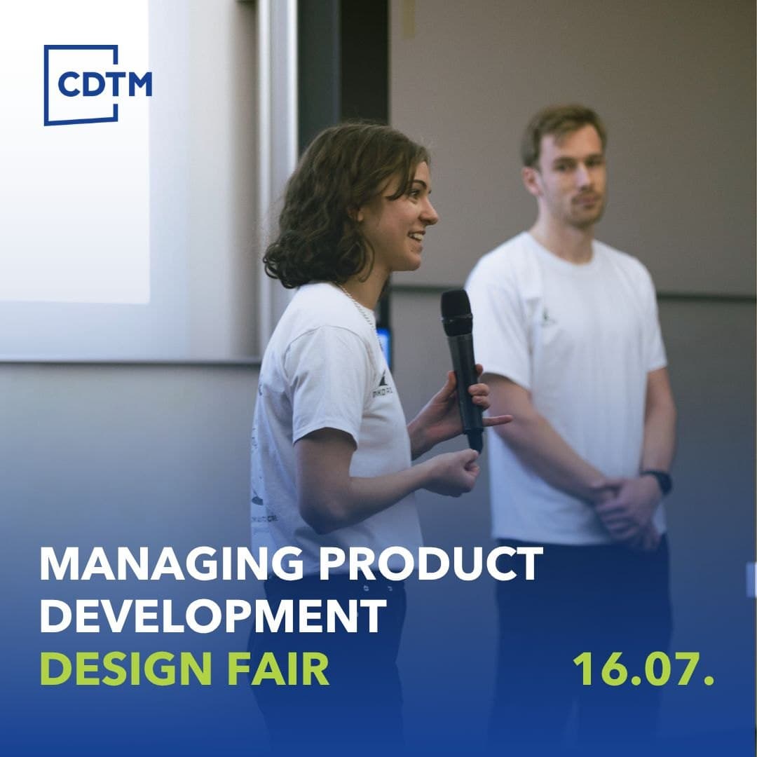 CDTM Product Design Fair, July 16, 2026